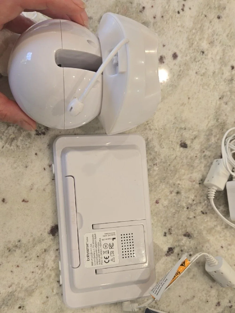 Babysense HD S2 White & Gray HD Split Screen Video Baby Monitor